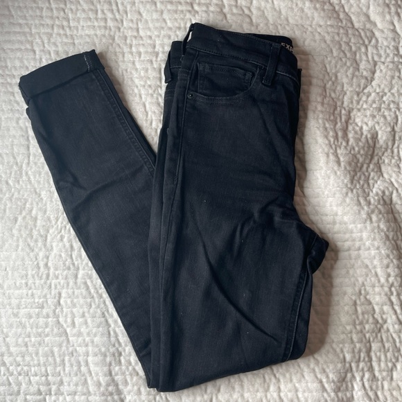 Express Denim - Express, button zipper, Legging denim line, high rise, black, size US 2R, used